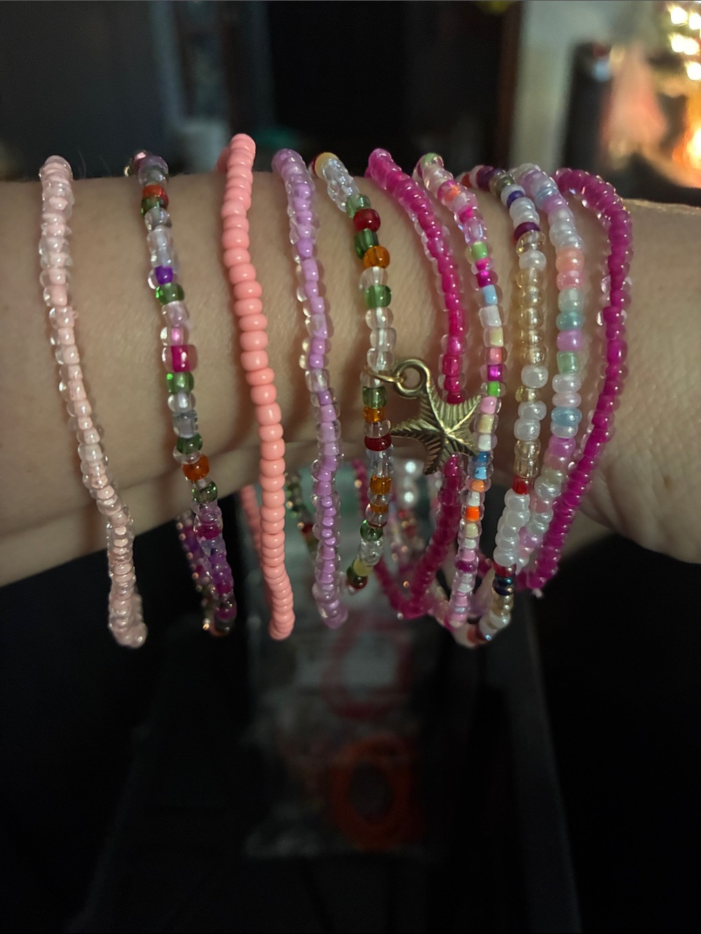 Refresh Pink & Multicolor Seed Bead Bracelet Stack - Picture 2 of 7